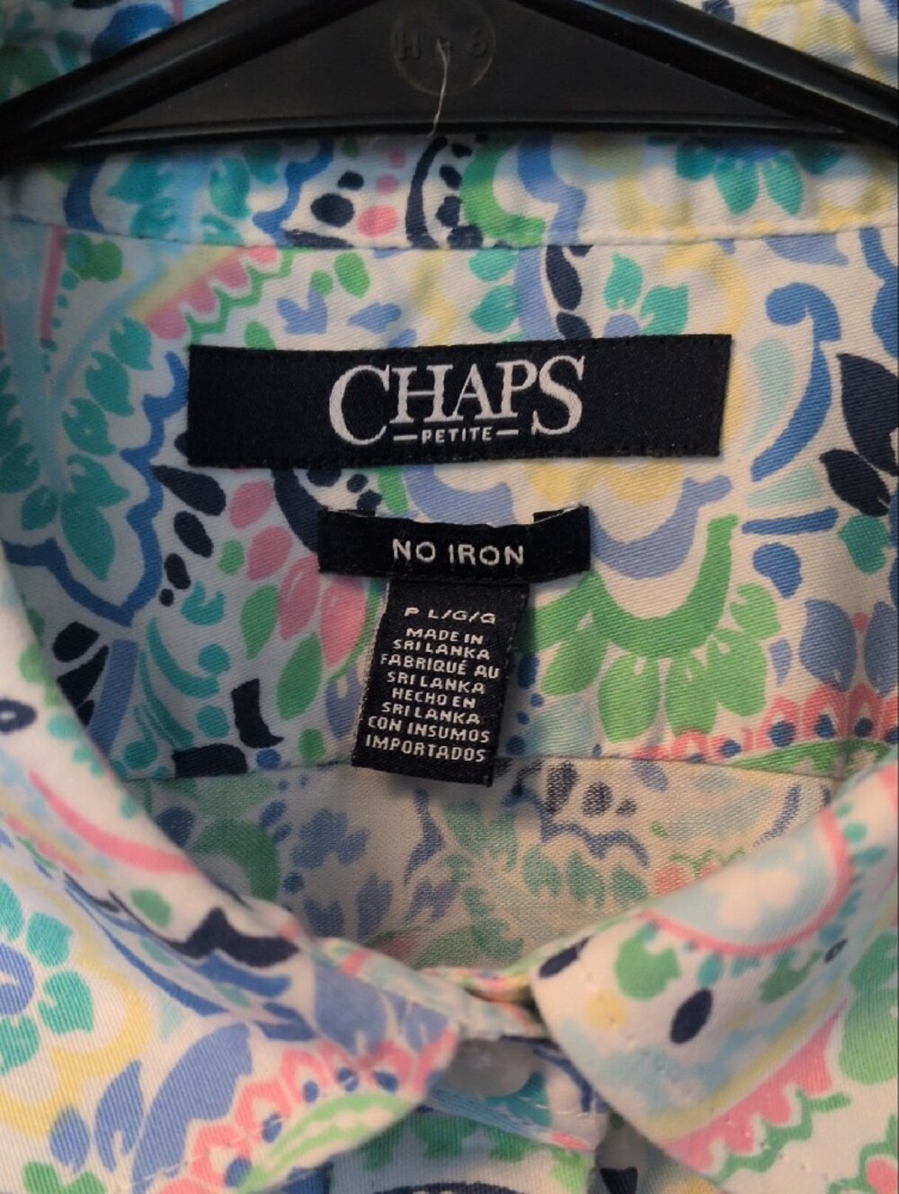 2 Chap's  3/4 Sleeve Blouses - Large, No Iron, All Cotton - Picture 5 of 10